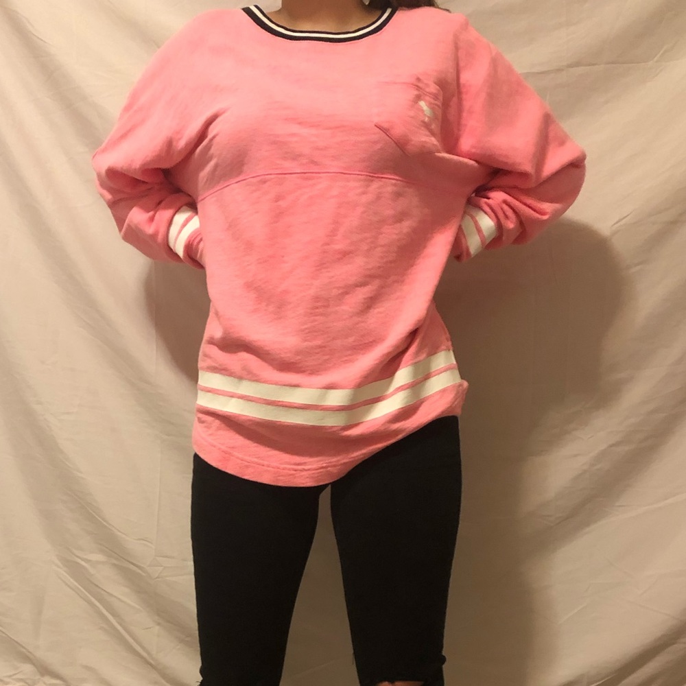 Pink jersey style top